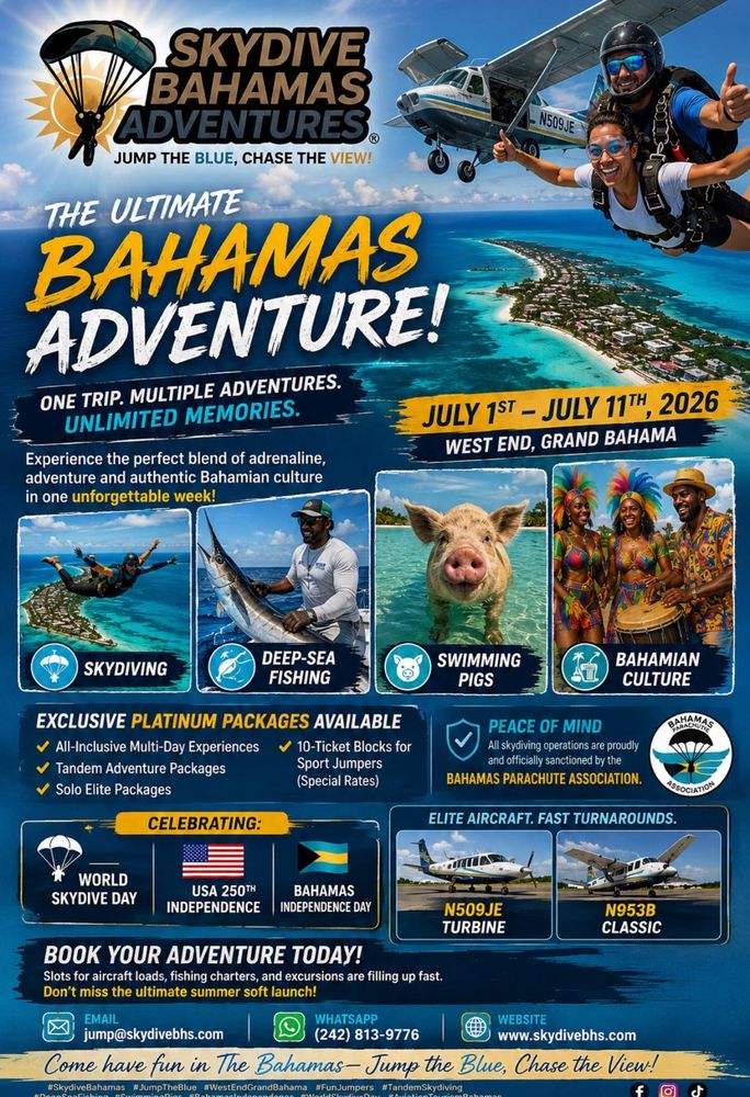 The Ultimate Bahamas Adventure flyer, July 1–11, 2026