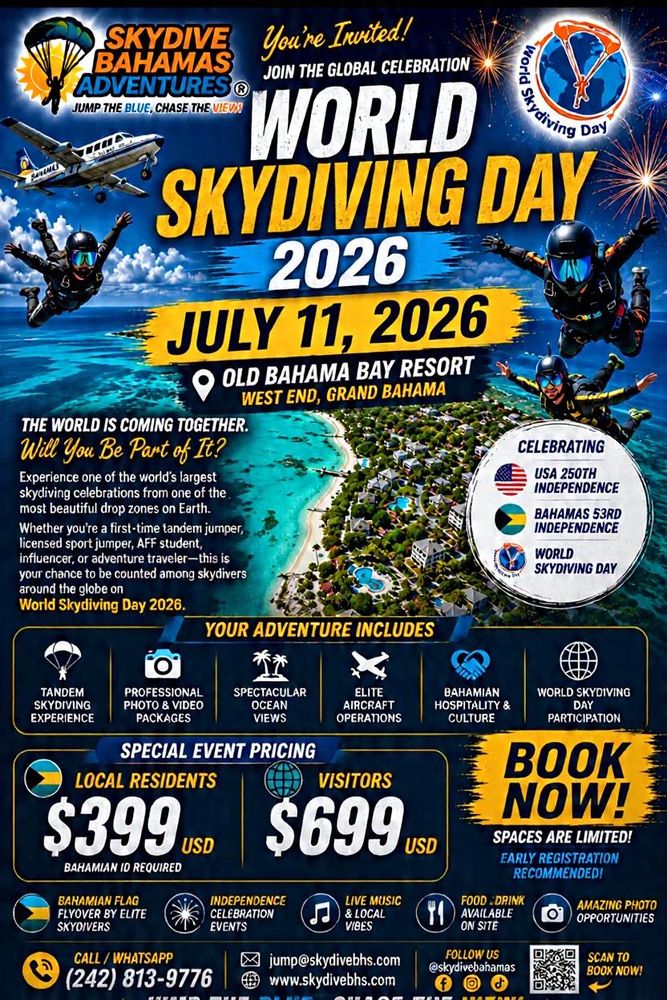 World Skydiving Day 2026 flyer, July 11