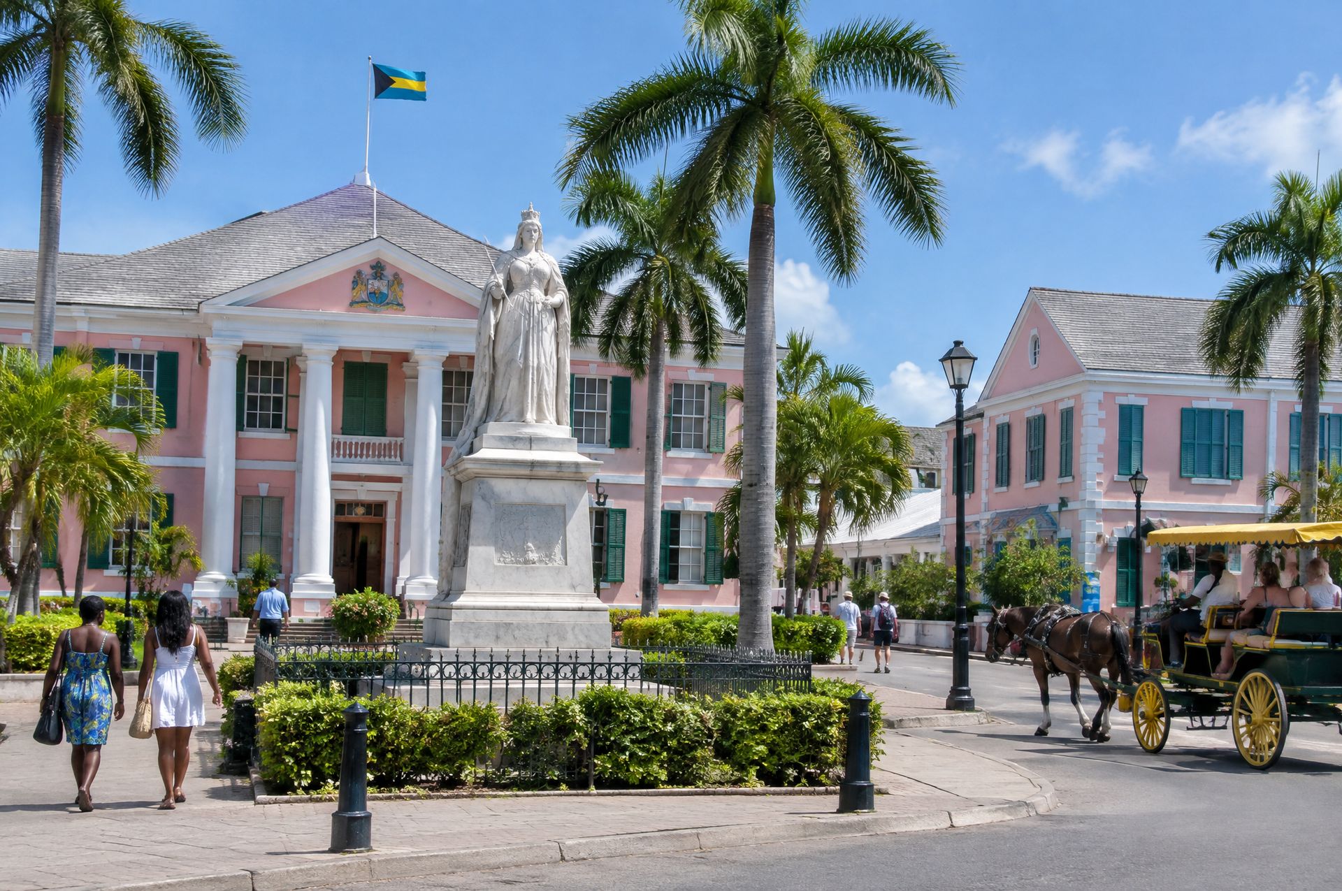 Parliament Square in downtown Nassau
